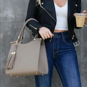LuLu Structured  Pebble Satchel